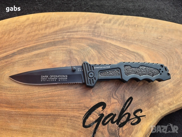 Масивен сгъваем нож DARK OPERATIONS StratoFighter,CTV 2, снимка 2 - Ножове - 52814254