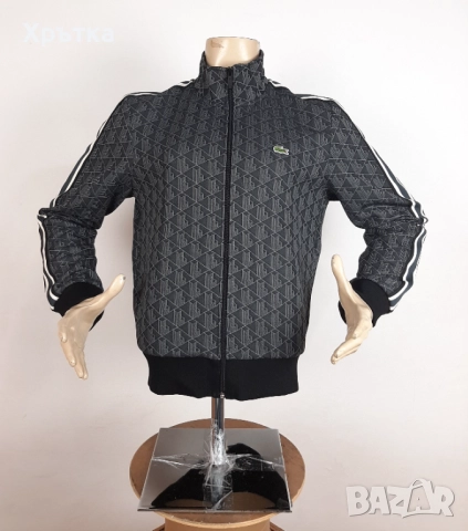 Lacoste Monogram Track Jacket - Оригинално мъжко горнище р-р M, L, снимка 3 - Спортни дрехи, екипи - 52238643