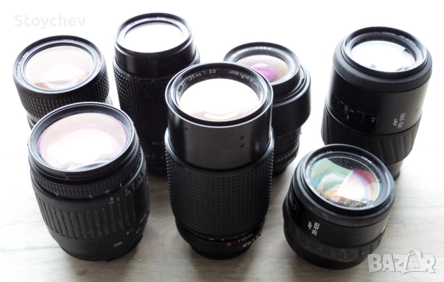 Лот нетествани обективи автофокусни и ръчнофокусни, снимка 2 - Обективи и филтри - 52419043