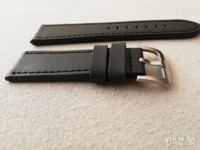 Кожена кайшка за часовник 24мм, снимка 4 - Каишки за часовници - 37740811