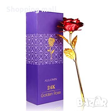 24K Gold Rose Златна роза Луксозен подарък за Св. Валентин , 8-ми март, снимка 4 - Романтични подаръци - 39624277