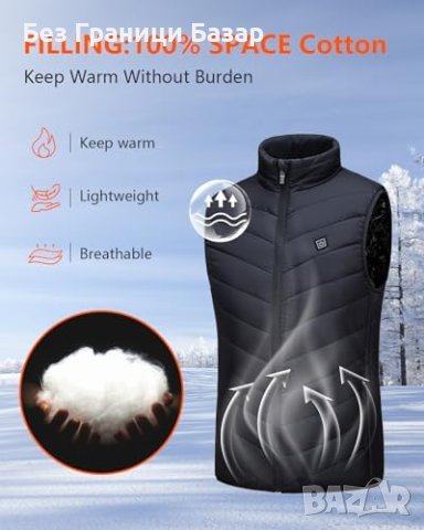 Нова Топла Електрическа Жилетка Aunus - 9 Зони, 3 Температури, снимка 3 - Други - 43504215