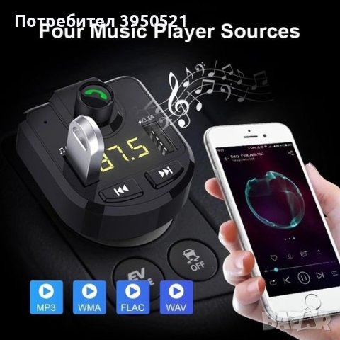 Нов Блутут Хендсфри Трансмитер с вграден Волтметър, зарядно 12-24V, снимка 4 - Аксесоари и консумативи - 43852968