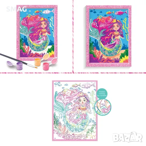 Paint & Frame Рисуване по номера Митичната русалка S_1239532, снимка 5 - Рисуване и оцветяване - 49257294