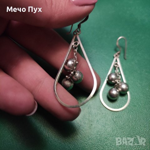 Сребърни обеци (64), снимка 3 - Обеци - 40220543