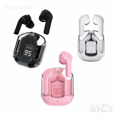 Безжични Bluetooth слушалки с LED дисплей и вграден микрофон., снимка 7 - Безжични слушалки - 51059956