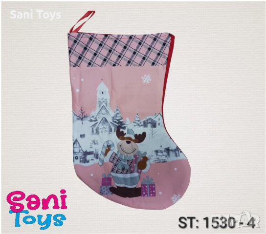 Коледен чорап 35 см, снимка 2 - Декорация за дома - 43184303
