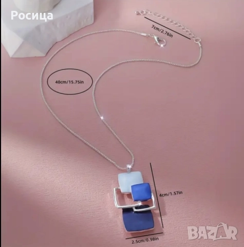 Дамско колие сребристо , снимка 4 - Колиета, медальони, синджири - 51809899