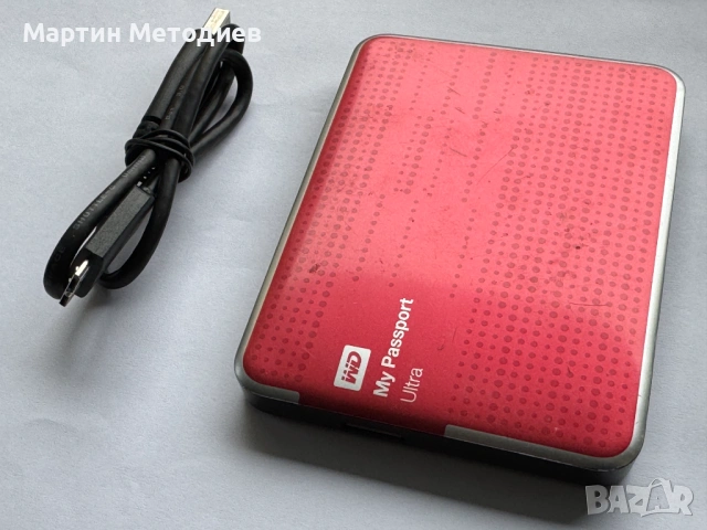 Външен хард диск WD My Passport Ultra, 500GB, USB 3.0, 2.5", Червен, снимка 3 - Външни хард дискове - 53503992