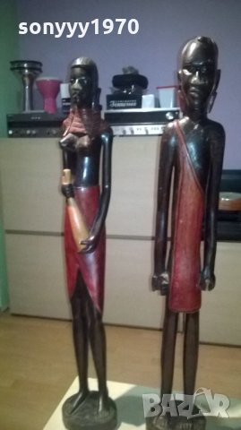 африканско семеиство-92см-10кг-дървени фигури-внос швеицария, снимка 2 - Колекции - 26365357