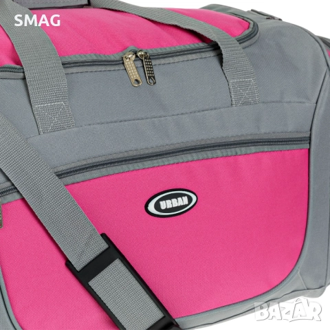 Пътна чанта сак, сива и розова, 55 л._1234279, снимка 3 - Сакове - 52278028