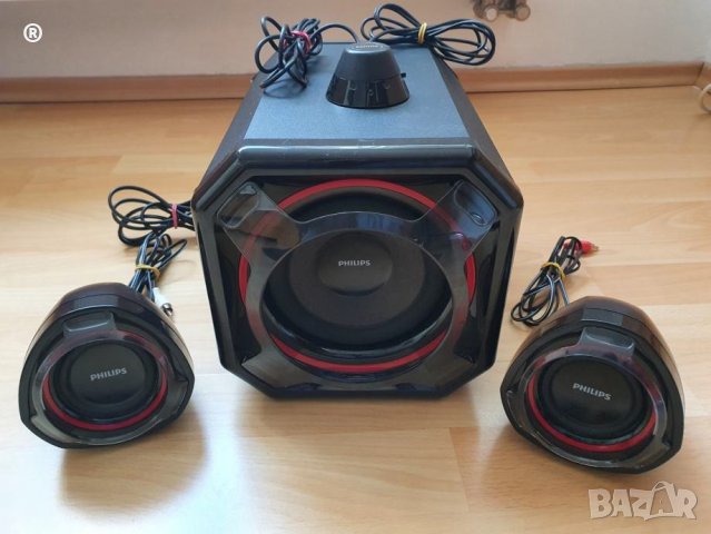 Феноменални PHILIPS 2.1 колонки с МОЩЕН BASS Subwoofer, снимка 5 - Тонколони - 40188188