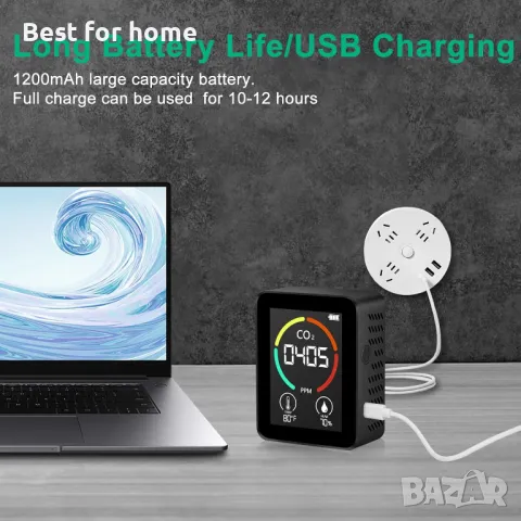 Монитор за качество на въдуха Geokku H8, снимка 5 - Други - 49877609