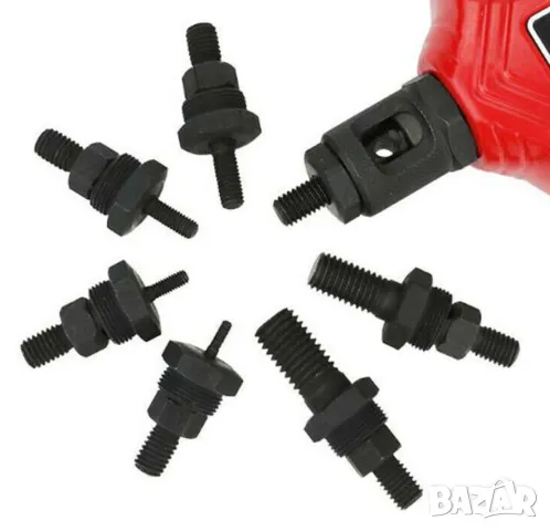 К-т Американска Професионална Лостова НИТАЧКА за Нит Гайка М3-М10 с 60 бр. Нитове Гайки Куфар БАРТЕР, снимка 9 - Други инструменти - 50406974