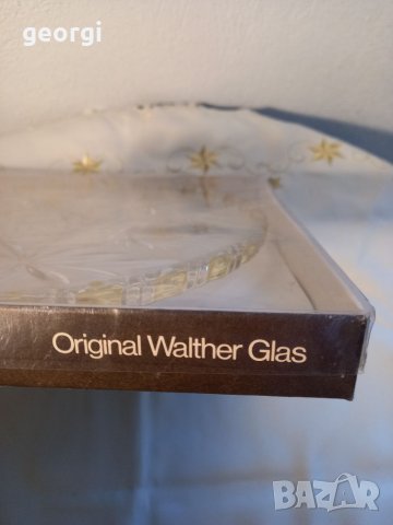 Немско двуцветно стъклено плато Walhter glass , снимка 7 - Прибори за хранене, готвене и сервиране - 35105202