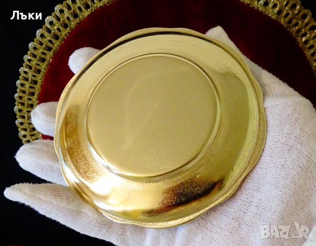 Бронзова чиния,цветя. , снимка 2 - Антикварни и старинни предмети - 36675221