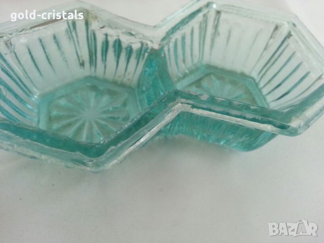 стара стъклена солница , снимка 9 - Антикварни и старинни предмети - 26676419