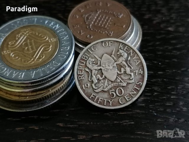Монета - Кения - 50 цента | 1976г.