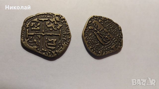 Монета реплика Испански дублон , пиратски монети , пиратско съкровище, снимка 4 - Нумизматика и бонистика - 27097472