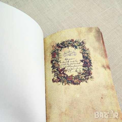 Ръчно подвързан бележник във винтидж стил с твърди корици и цветен печат, снимка 11 - Други - 43251026