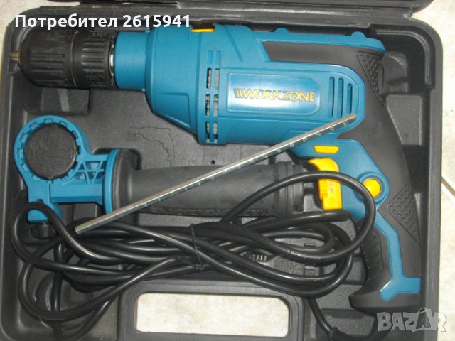ОРИГИНАЛНА НЕМСКА Почти Нова-500 Вата Ударна Бормашина-Дрелка Отлична Workzone SB 500 WZ, снимка 2 - Бормашини - 33016670