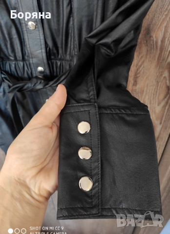 Other Theory нова с етикет 2 в 1 рокля тренч от еко кожа, снимка 14 - Рокли - 52815853