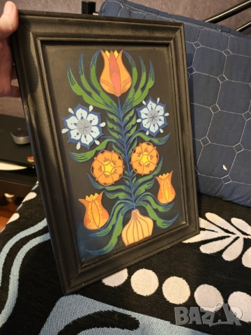 Страхотна картина рисувана върху стъкло , снимка 2 - Картини - 52255742
