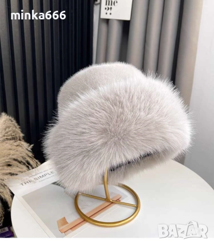 Дамска шапка от естествен косъм., снимка 5 - Шапки - 52703257