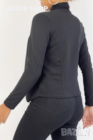 Дамско сако (блейзър) с ревер и джобове с цип, 3цвята - 024, снимка 16 - Сака - 43597392