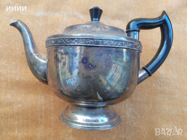 Посребрен чайник 5, снимка 3 - Антикварни и старинни предмети - 53497648
