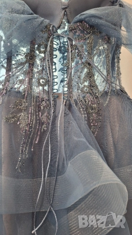 Синя рокля цвят деним размер S, снимка 9 - Рокли - 51711125