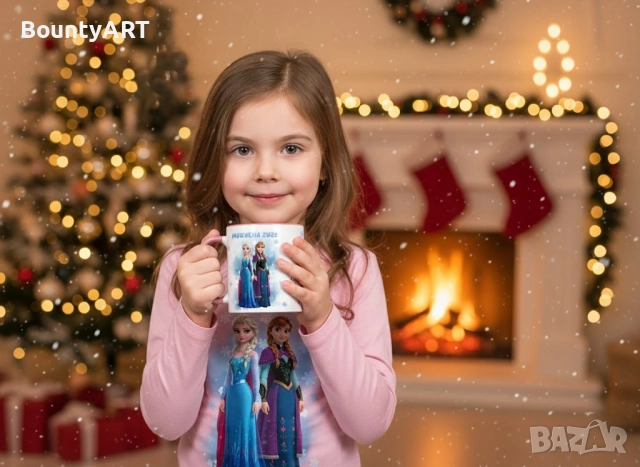 Коледа с Елза и Анна. Детски персонализиран сет