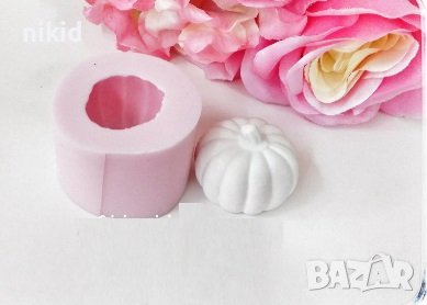 3D тиква с дръжка силиконов молд форма фондан гипс свещ шоколад