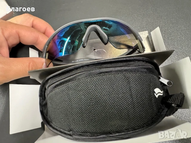 Слънчеви очила за колело с три сменяеми плаки и калъфи Crivit, снимка 6 - Аксесоари за велосипеди - 51313765