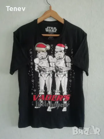 Christmas Star Wars Vader's Little Helpers оригинална мъжка тениска Междузвездни Войни XL 