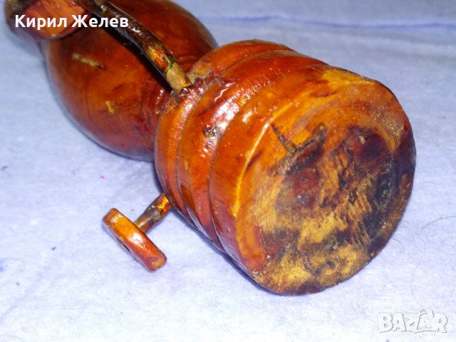 Стара РЪЧНО ИЗРАБОТЕНА от ДЪРВО ГАЗЕНА ЛАМПА За РЕТРО ИНТЕРИОР в МЕХАНА БИТОВ КЪТ КОЛЕКЦИЯ 41416, снимка 12 - Декорация за дома - 43590960