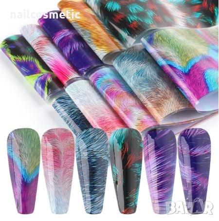10 цвята комплект фолио за маникюр Т10