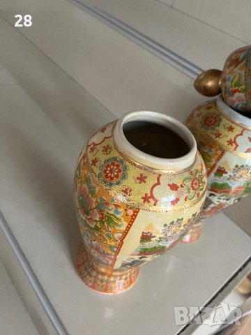 Комплект китайски вази порцелан ваза, снимка 4 - Антикварни и старинни предмети - 43178751