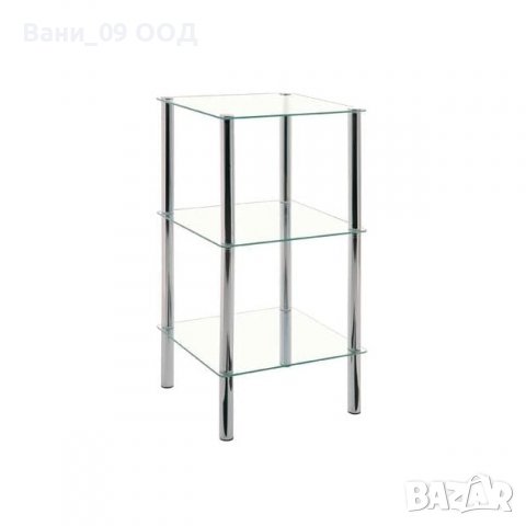 Стъклена етажерка на 3 нива