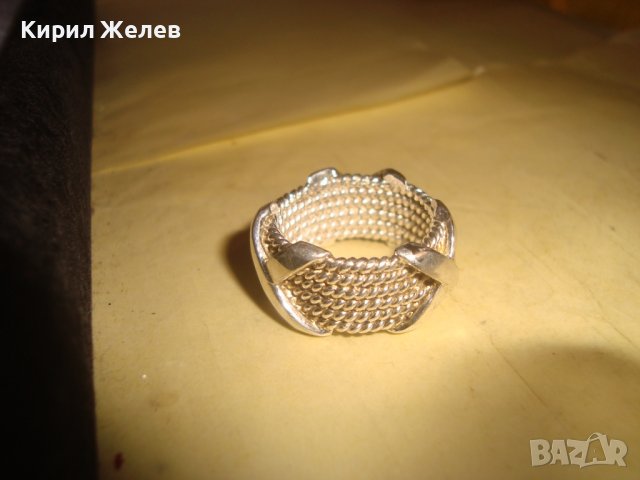 ПРЕКРАСЕН СРЕБЪРЕН ДИЗАЙНЕРСКИ ВИНТИДЖ АРТ ПРЪСТЕН СРЕБРО 925 РЪЧНА МАЙСТОРСКА ИЗРАБОТКА 32507, снимка 12 - Пръстени - 38329541