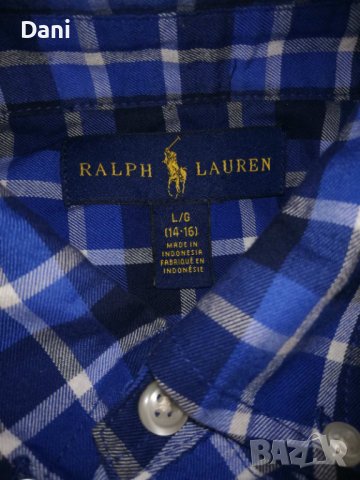 Карирана Риза Ralph Lauren, снимка 2 - Детски ризи - 38398667