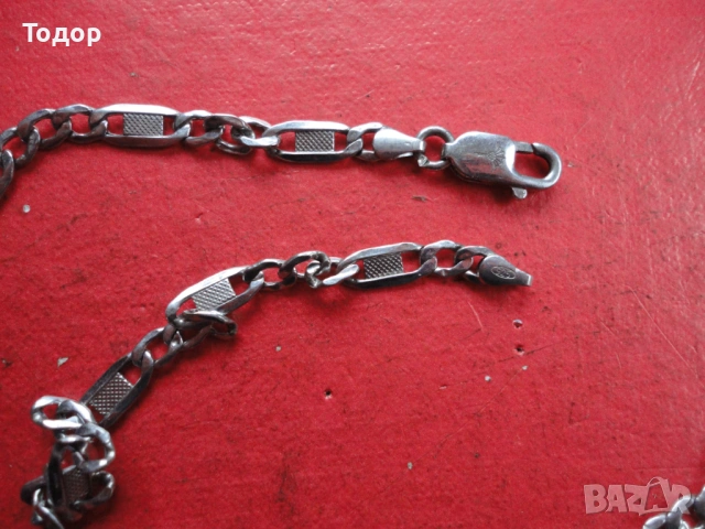 Страхотен сребърен синджир верижка 6, снимка 7 - Колиета, медальони, синджири - 53300085