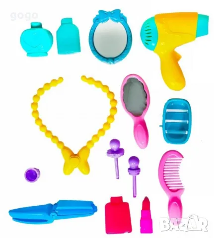 Мини козметична раница играчка за грим 20 части за момичета, снимка 3 - Други - 48446068
