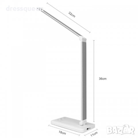 009А ЛЕД настолна лампа с алуминиеви рамена, снимка 16 - Настолни лампи - 37759098