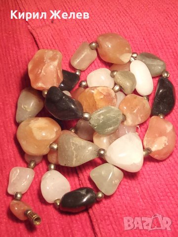 СКЪПОЦЕННО ХЕНД-МЕЙД КОЛИЕ от БЛАГОРОДНИ КАМЪНИ КАРНЕОЛ ХАЛЦЕДОН КВАРЦ АХАТ 22789, снимка 8 - Колиета, медальони, синджири - 33434912