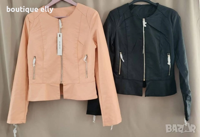 дамско кожено яке, снимка 7 - Якета - 51757648