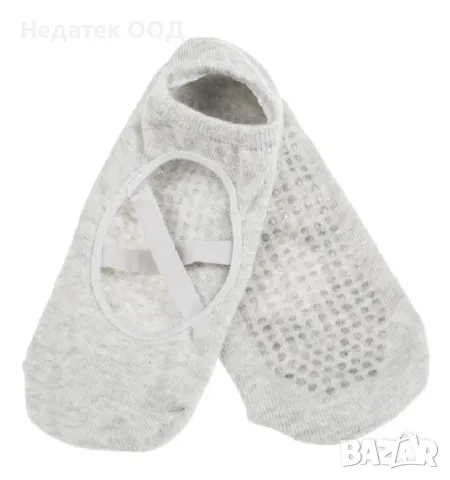 Дамски чорапи за йога и пилатес, Сив,  (36-42) - 1 чифт., снимка 2 - Други спортове - 48763037