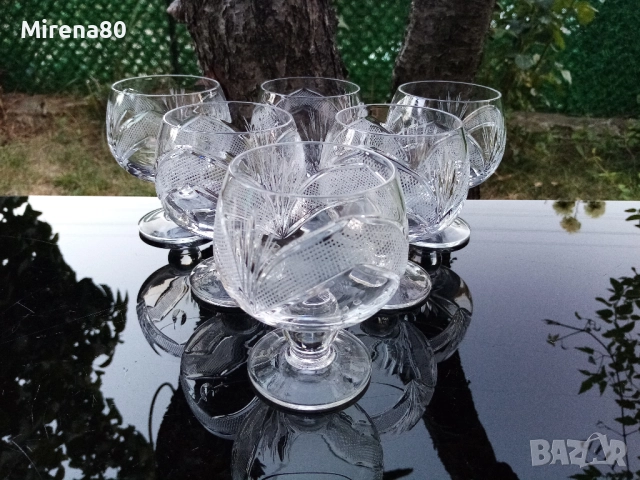 * РАМОНА * - кристален сервиз за коняк, снимка 1