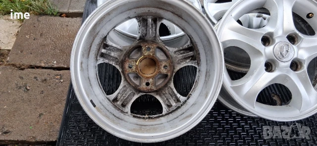 4бр. ляти джанти 6J15 ET46. 4x114.3 мм. 67.1 мм среден отвор. OEM 5291027700. Свалени са от Hyundai., снимка 6 - Гуми и джанти - 50931777