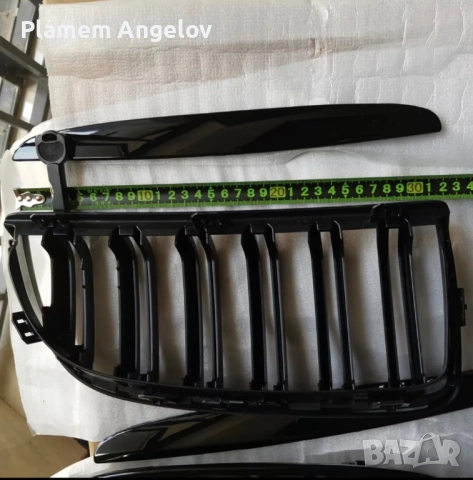 Предна решетка (бъбреци) за BMW 3 серия E90/E91 2005–2008 – черен гланц, снимка 3 - Аксесоари и консумативи - 53607055